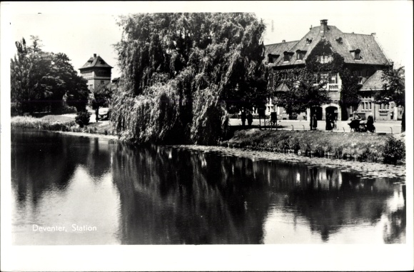 Postcard Deventer Overijssel Niederlande, Station