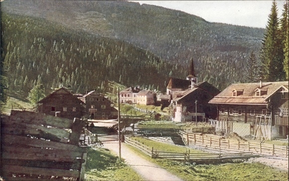 Postcard Filzmoos im Pongau in Salzburg, village motif, church