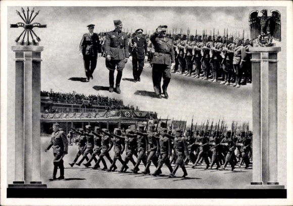 Postcard Legion Condor, Return of the German volunteers from Spain, 1939