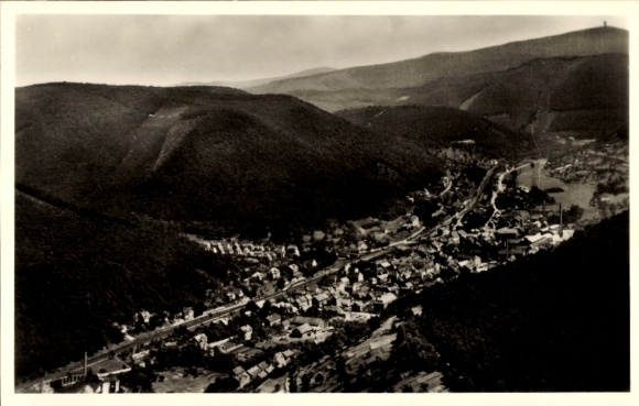 Postcard Lambrecht in der Pfalz, aerial photograph