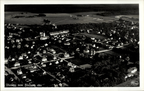 Postcard Planegg Upper Bavaria, aerial photograph