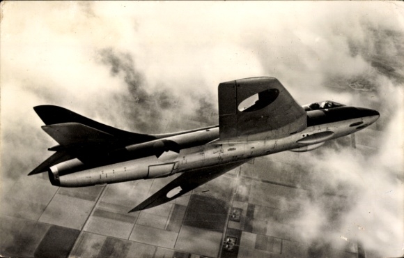 Postcard Dutch military aircraft Hunter F6 Hawker