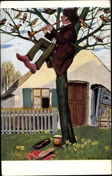 Artist Postcard Spiegel, F., The eccentric