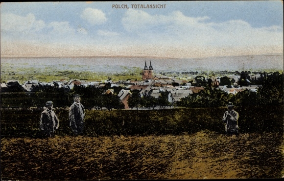 Ak Polch Rheinland Pfalz, Totalansicht von Ort