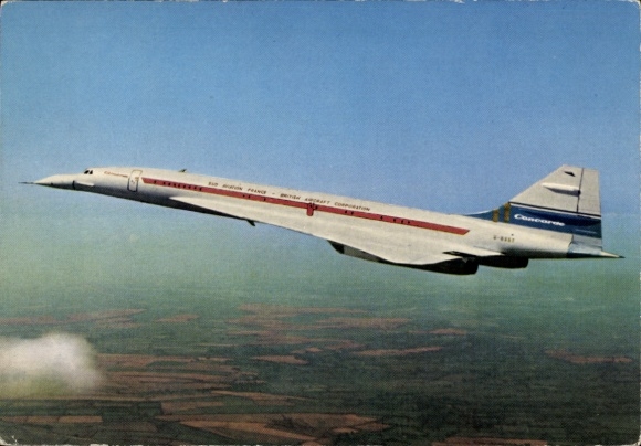 Postcard supersonic aircraft BAC Aerospatiale Concorde