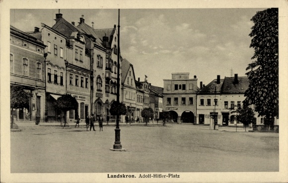 Ak Lanškroun Landskron Region Pardubice, Adolf Hitler Platz