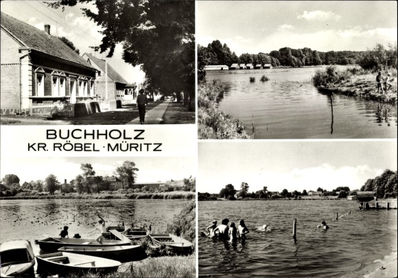 PC Buchholz Röbel an der Müritz, partial views, road section, swimming area