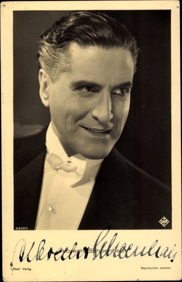 Postcard Actor Albrecht Schoenhals, Portrait, Ross Verlag 8869 1