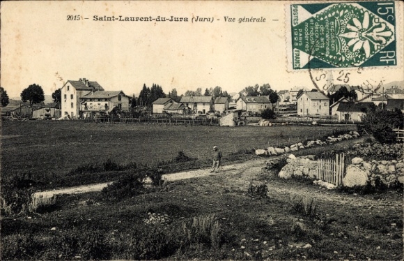 Postcard Saint Laurent Jura, vue generale