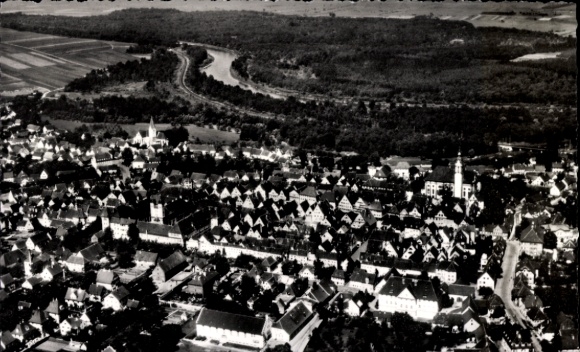 Ak Günzburg an der Donau Schwaben, Fliegeraufnahme