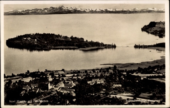 Picture Island Mainau, Lake Constance, aerial photograph, Litzelstetten