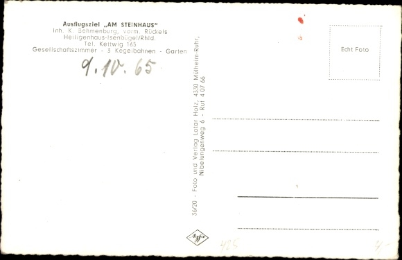KP Heiligenhaus Isenbügel, Gasthaus Am Steinhaus
