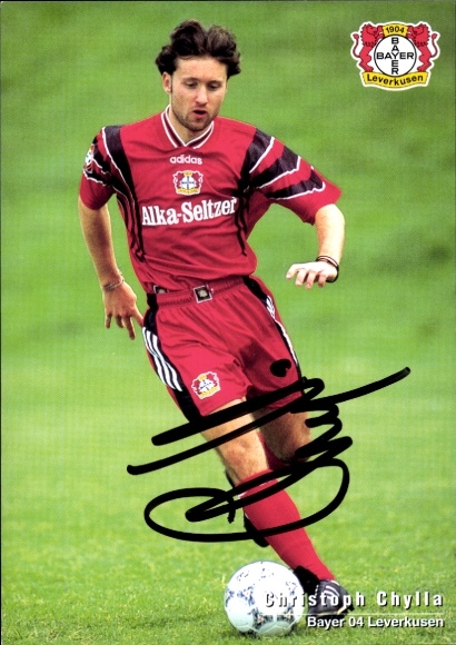 Autogrammkarte Fußballer Christoph Chylla, Bayer 04 Leverkusen, Autogramm