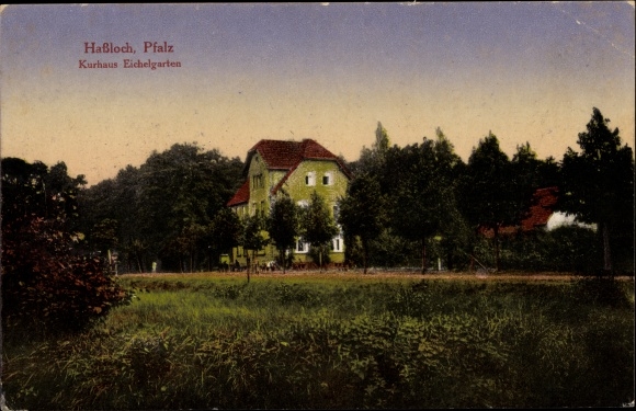 Ak Haßloch in Rijnland-Palts, Kurhaus Eichelgarten