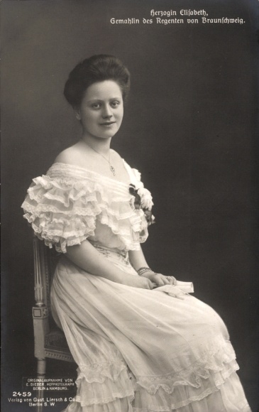 Ak Prinzessin Elisabeth zu Stolberg Roßla, Gemahlin des Regenten von Braunschweig