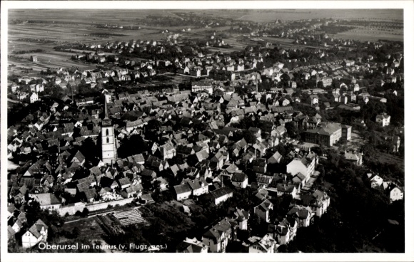 Postcard Oberursel in Taunus Hessen, aerial photograph