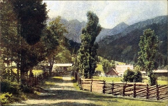 Postcard Bodental Carinthia, village section