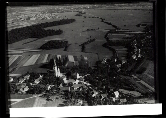 Photo Großweier Achern in Baden Black Forest, aerial photograph