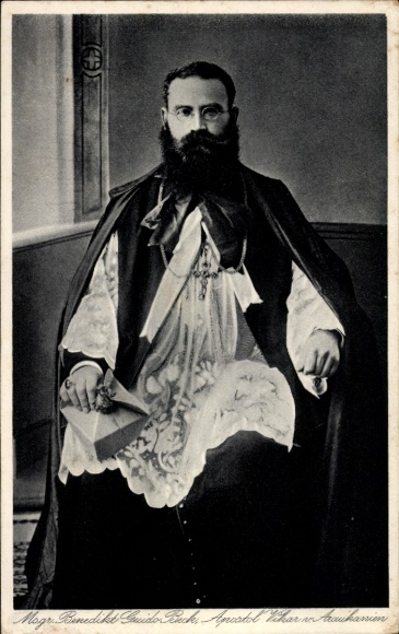 Postcard Missionary Guido Benedikt Beck, portrait