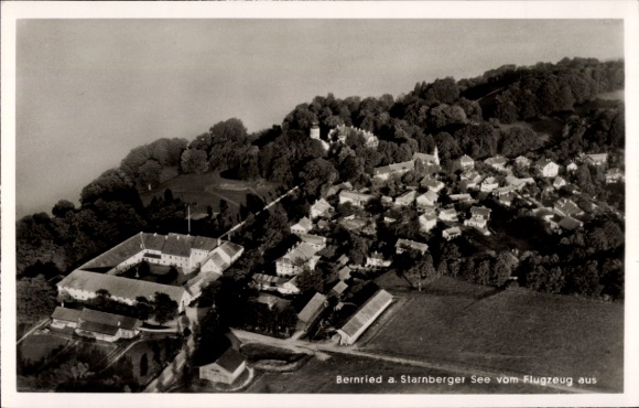 Postcard Bernried Niederbayern, aerial photograph