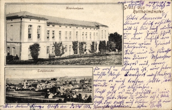 Ak Rotthalmünster in Niederbayern, Krankenhaus, Totale