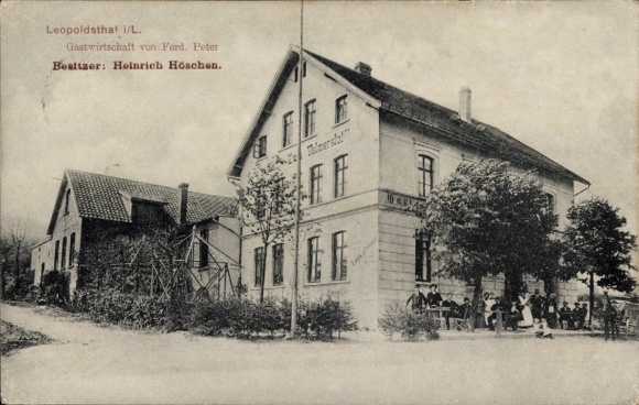 Ak Leopoldstal Horn Bad Meinberg am Teutoburger Wald, Gastwirtschaft von F. Peter