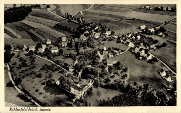 Ak Kühlenfels Pottenstein in Oberfranken, Fliegeraufnahme