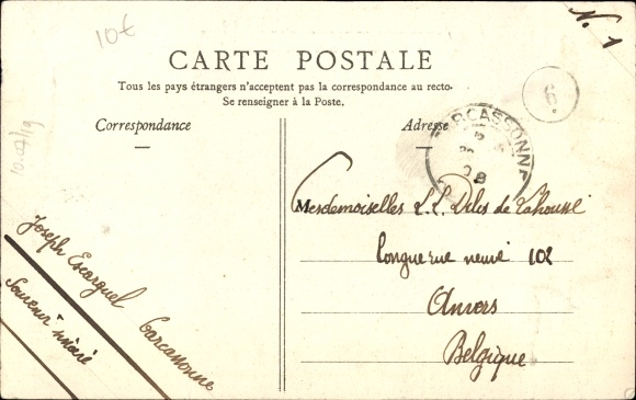 Postcard Courrières Pas de Calais, Catastrophe des Mines 1906, mining accident, funeral, coffins