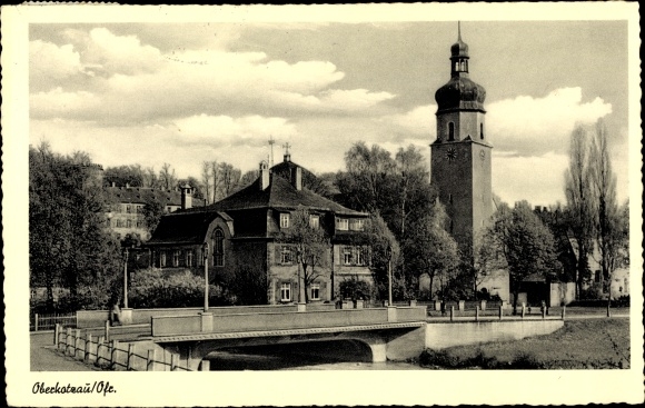 PC Oberkotzau an der Saale, bridge, church tower