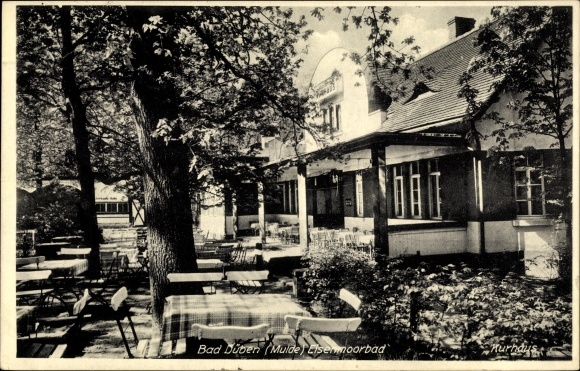 Postcard Bad Düben an der Mulde, Kurhaus, restaurant