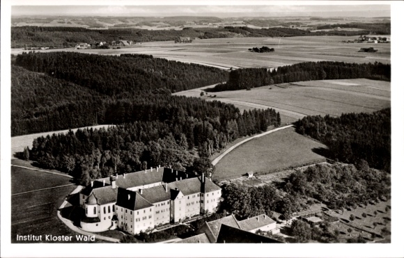 Ak Wald Hohenzollern, Kloster Wald, Fliegeraufnahme, Institut