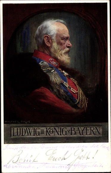 Artist PC Firle, Walther, King Ludwig III. of Bavaria, portrait