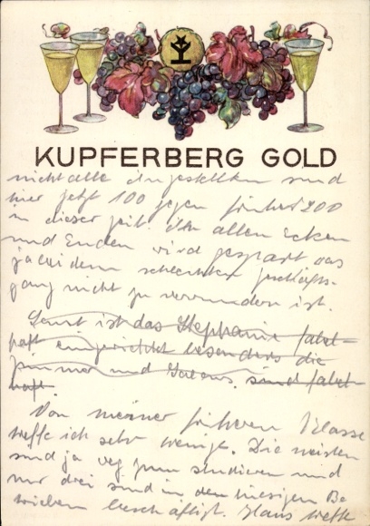 Ak Kupferberg Gold, Sekt, Reklame