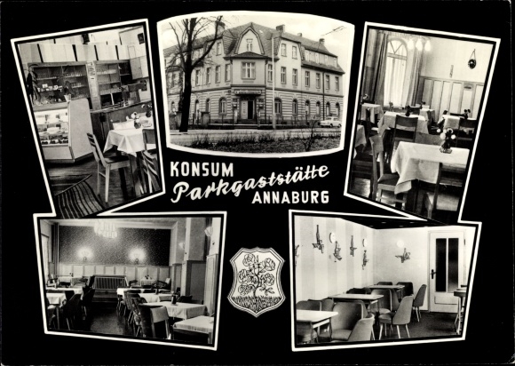 Postcard Annaburg in the district of Wittenberg, consumption park restaurant, bar, restaurant
