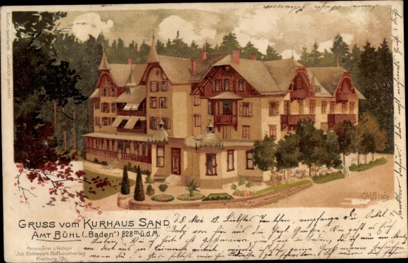 Artist PC Münch, C., Bühl in Baden, Kurhaus Sand