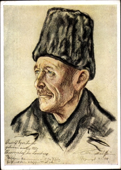 Künstler Ak Engelhardt Kyffhäuser, Otto, vom großen Treck, Bauer Rudolf Eger, VDA