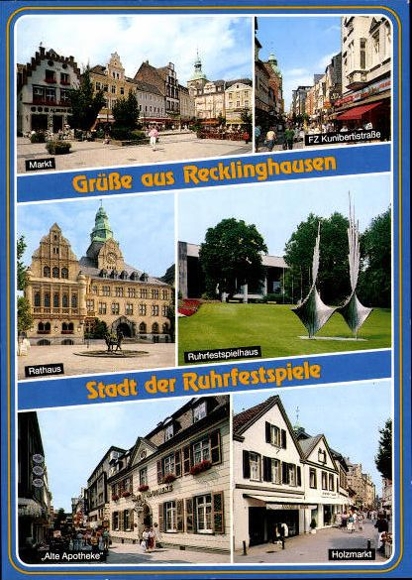 11 alte Ak Recklinghausen in Westfalen, diverse Ansichten