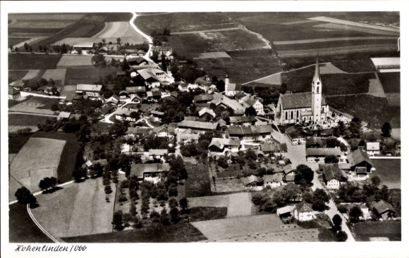Ak Hohenlinden Oberbayern, Luftaufnahme