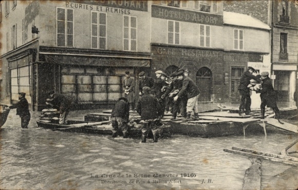 PC Maisons Alfort Val de Marne, Inondas Janvier 1910, La Distribution