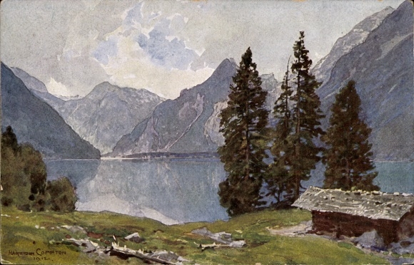 Kunstenaar Ak Compton, Edward Harrison, Königssee Kessel