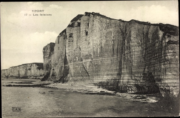 Postcard Yport Seine Maritime, The cliffs