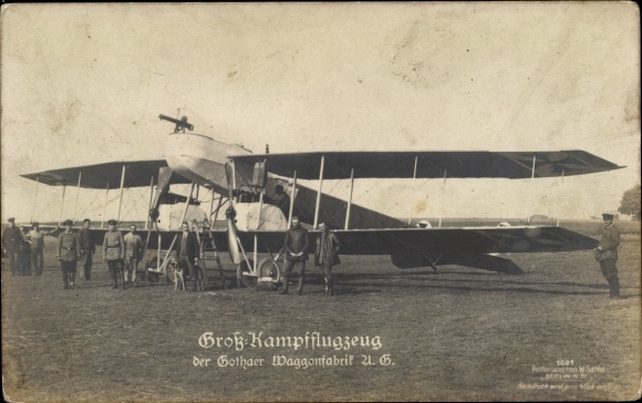 Ak Großkampfflugzeug der Gothaer Waggonfabrik AG