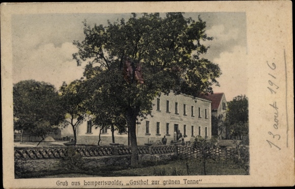 Postcard Lampertswalde Sachsen, Gasthof zur Grüne Tanne