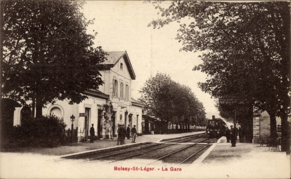 CPA Boissy Saint Léger Val de Marne, La Gare