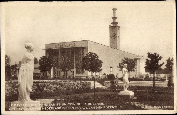 KP Bruxelles Bruksela, Wystawa 1935, Wystawa Światowa, Pavilion des Pays Bas, Roseraie