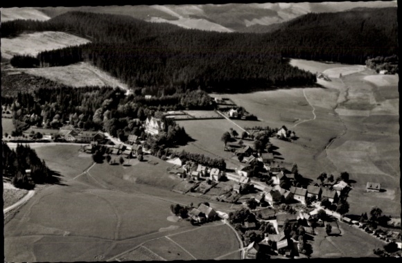 Postcard Buntenbock Clausthal Zellerfeld Oberharz, aerial photograph
