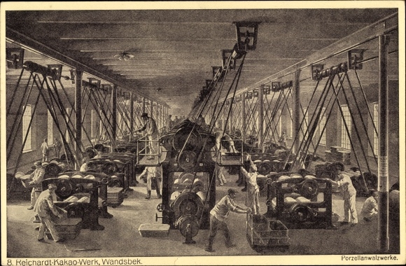 PC Hamburg Wandsbek, Reichardt cocoa factory, porcelain rolling mills, workers