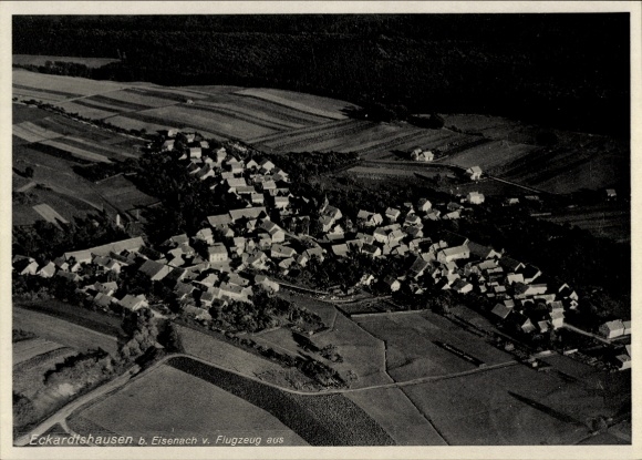 Postcard Eckardtshausen Gerstungen in Thuringia, aerial photograph