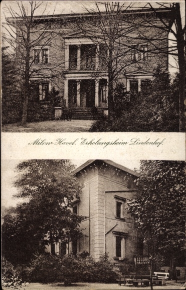Postcard Milow on the Havel, convalescent home Lindenhof