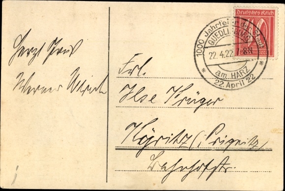 Artist Postcard Spitzmann, Quedlinburg in the Harz, total view